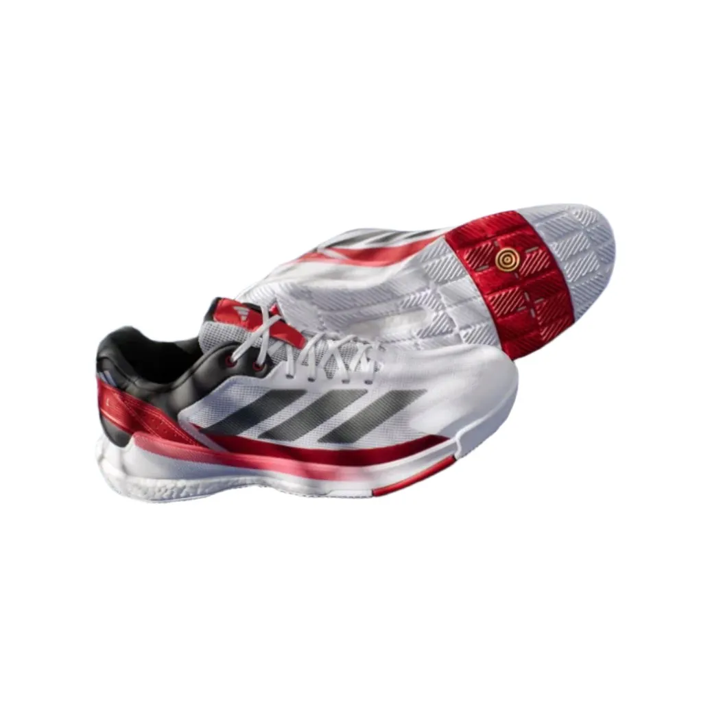 Adidas Crazyquick Boost Padel Shoes (Cloud White/Core Black/Lucid Red)