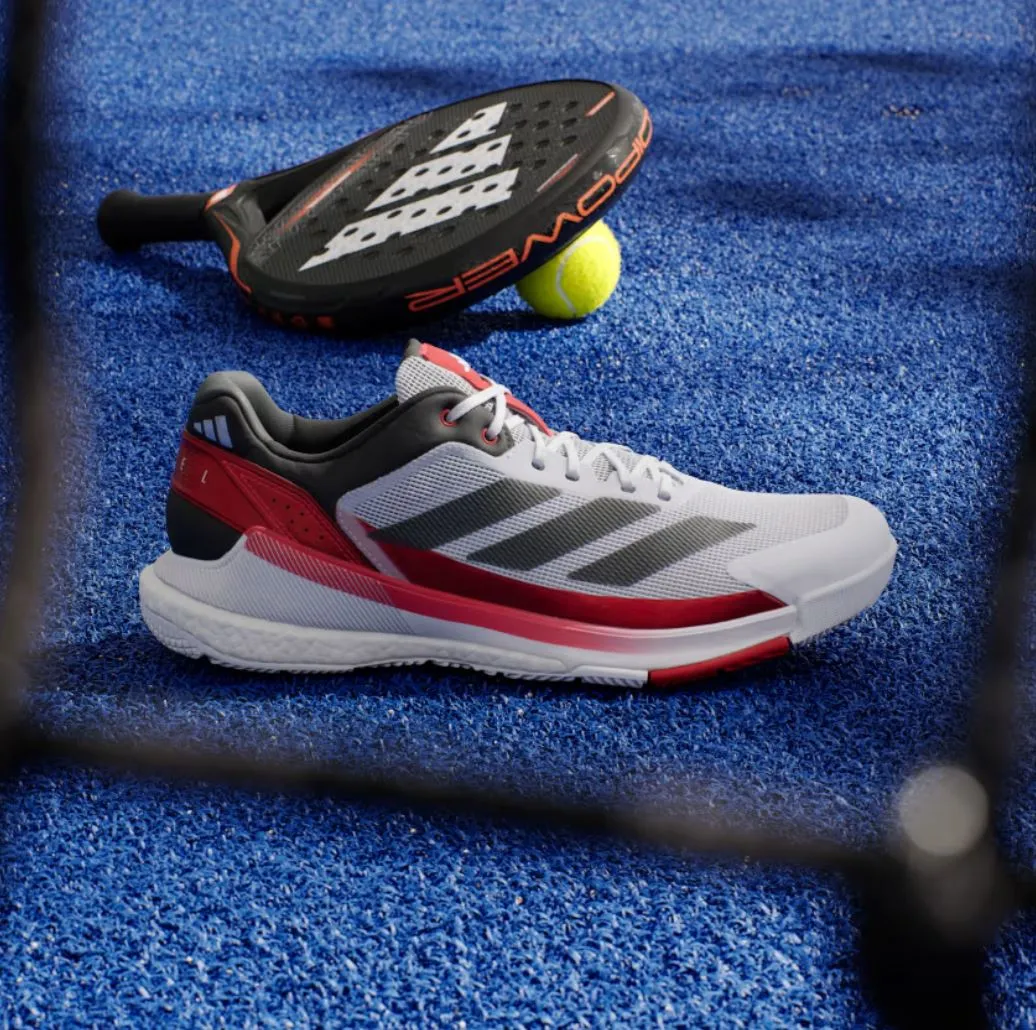 Adidas Crazyquick Boost Padel Shoes (Cloud White/Core Black/Lucid Red)