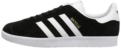 Adidas Originals Men's Gazelle Lace-up Sneaker,Black/White/Gold Met.,9 M US