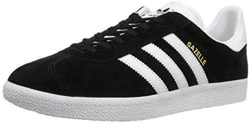 Adidas Originals Men's Gazelle Lace-up Sneaker,Black/White/Gold Met.,9 M US