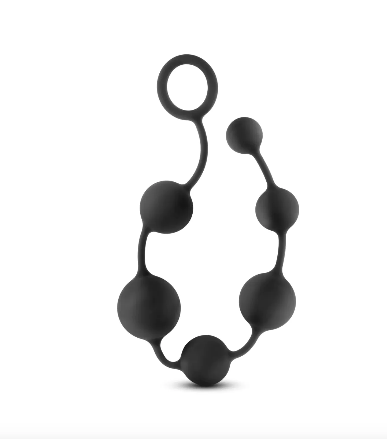Anal Adventures 6 Large Silicone Anal Beads (Black)