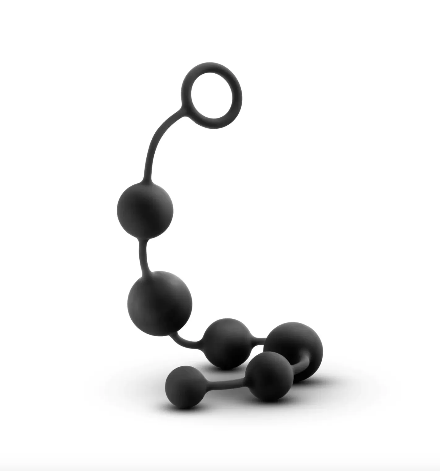 Anal Adventures 6 Large Silicone Anal Beads (Black)