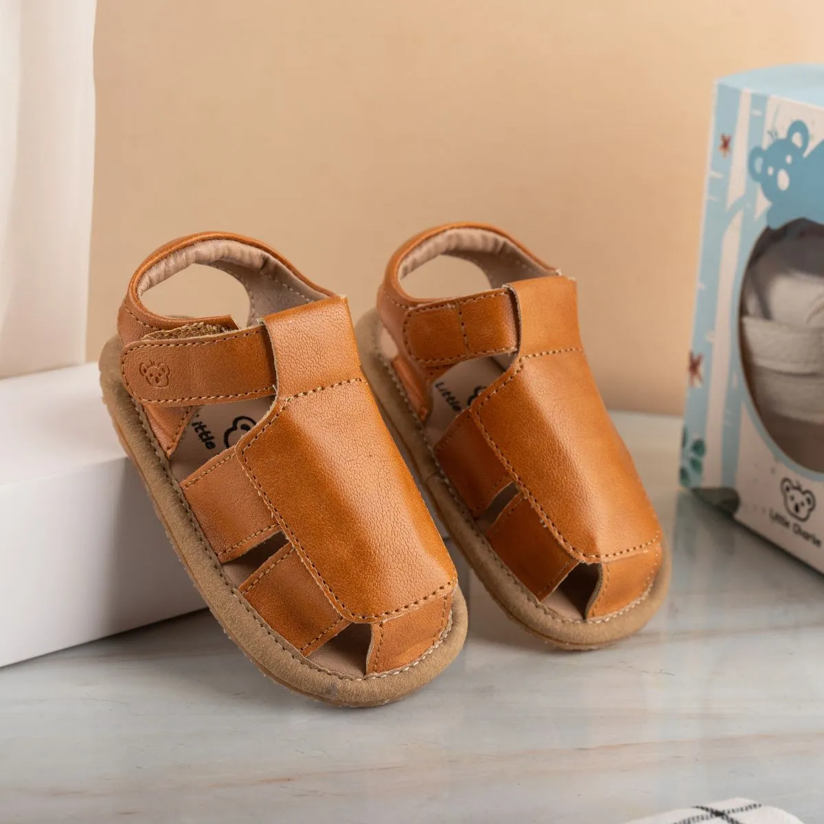Archie Soft Sole Sandals - Tan