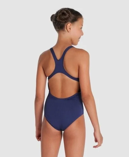 Arena Team Girls Swim Pro Strach Fit One Piece Sun Protection Swimwear - Navy