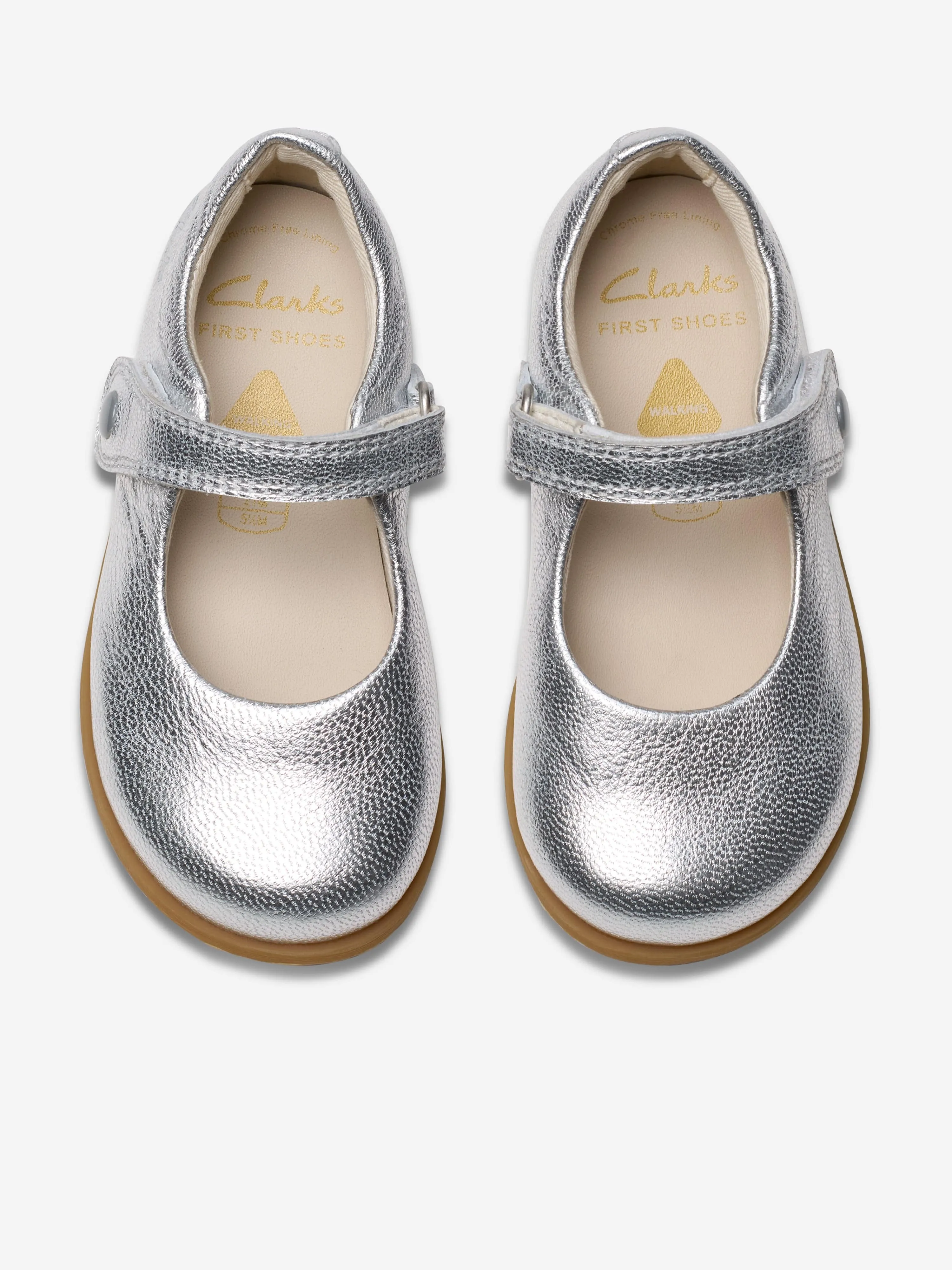Baby Girls Metallic Drew Tap Mary Janes Shoes in Silver