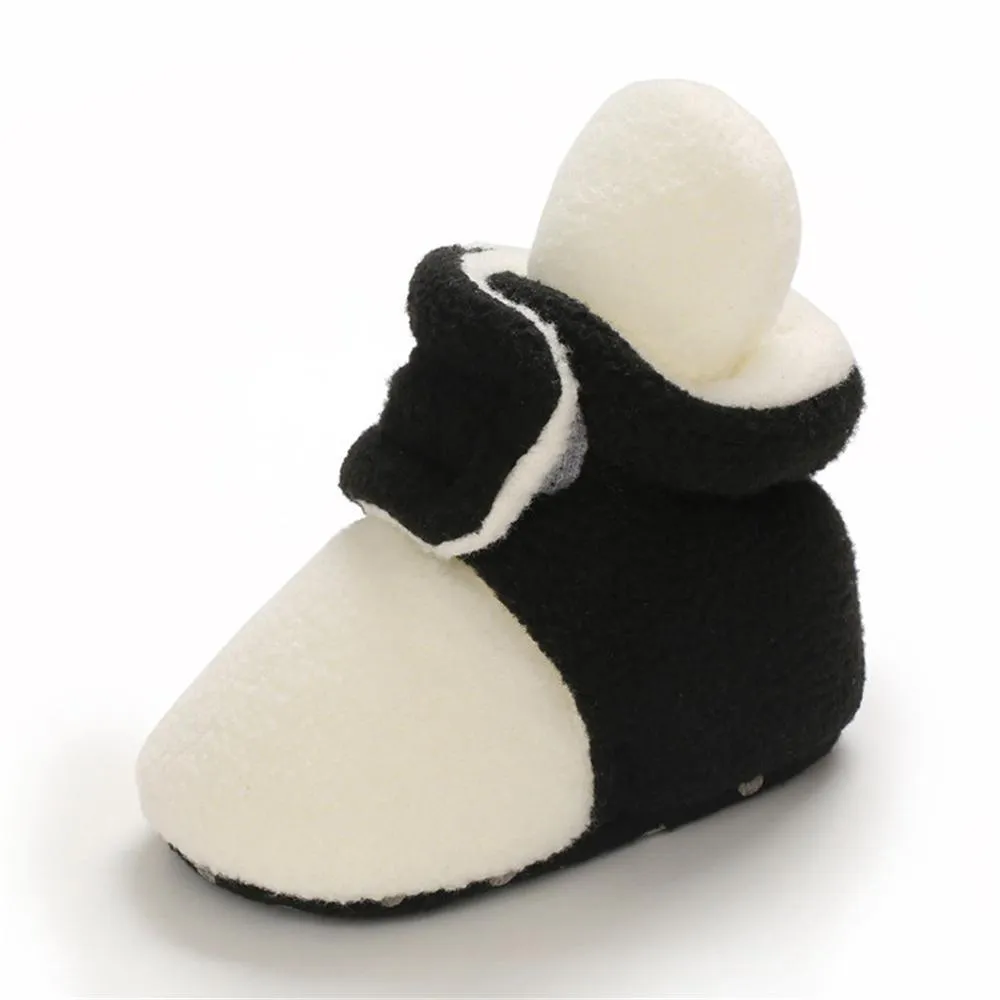 Baby Unisex Color Block Magic Tape Snow Boots Baby Shoes Wholesale