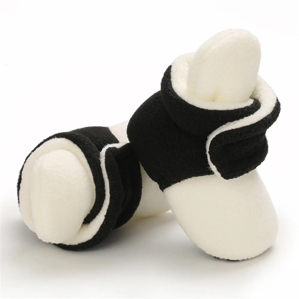 Baby Unisex Color Block Magic Tape Snow Boots Baby Shoes Wholesale