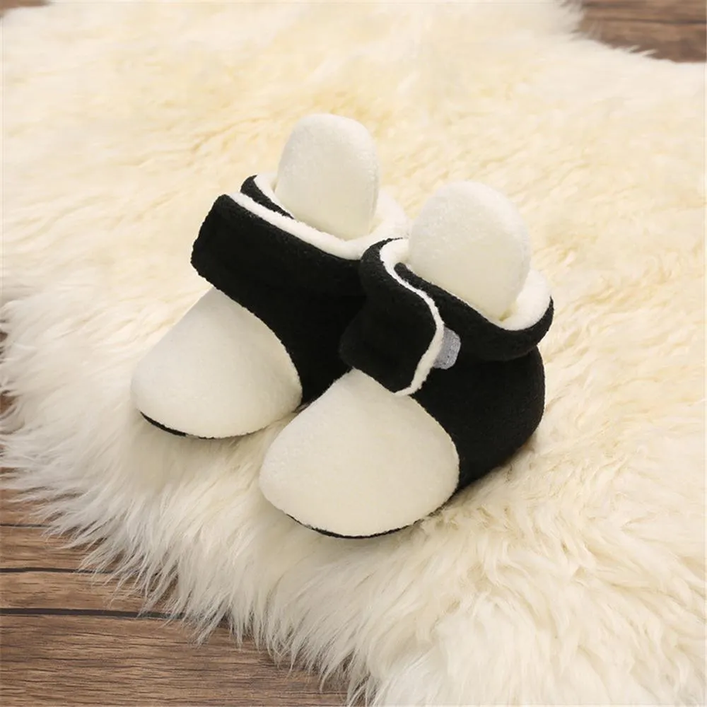 Baby Unisex Color Block Magic Tape Snow Boots Baby Shoes Wholesale