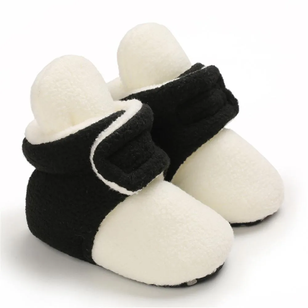 Baby Unisex Color Block Magic Tape Snow Boots Baby Shoes Wholesale