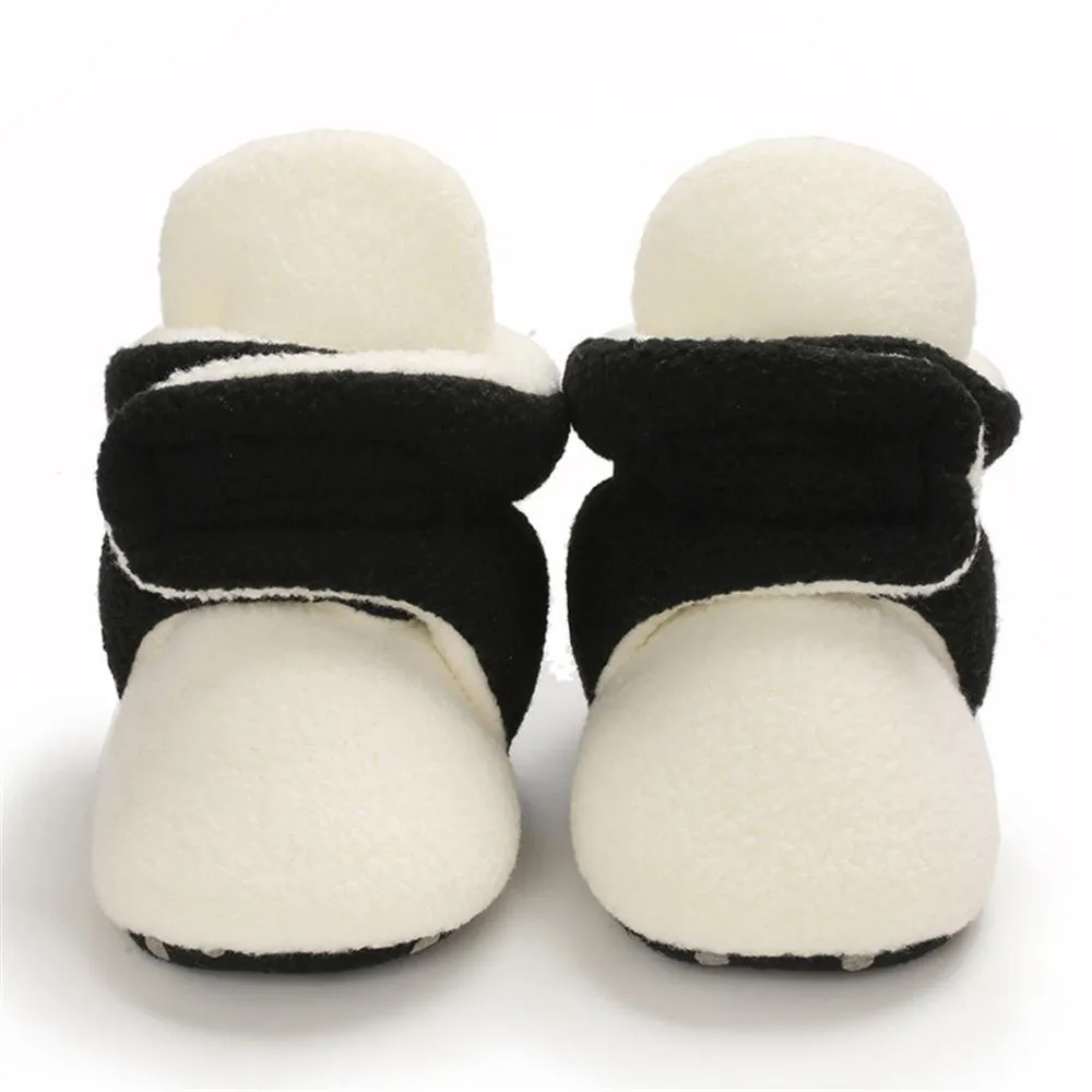 Baby Unisex Color Block Magic Tape Snow Boots Baby Shoes Wholesale