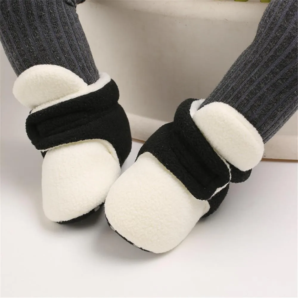 Baby Unisex Color Block Magic Tape Snow Boots Baby Shoes Wholesale