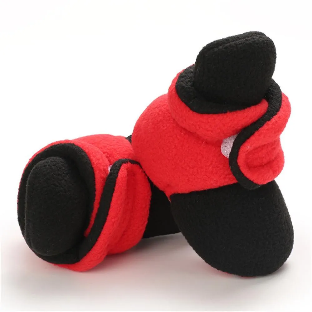 Baby Unisex Color Block Magic Tape Snow Boots Baby Shoes Wholesale