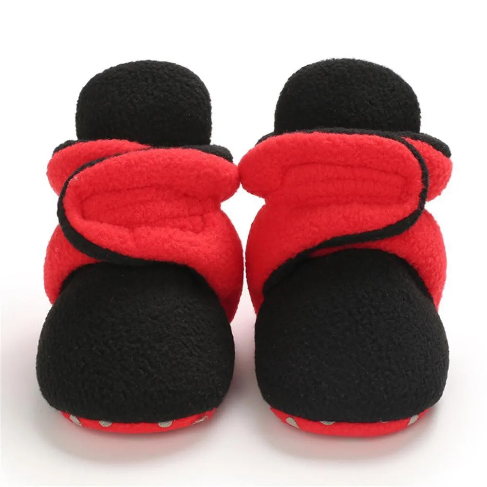 Baby Unisex Color Block Magic Tape Snow Boots Baby Shoes Wholesale