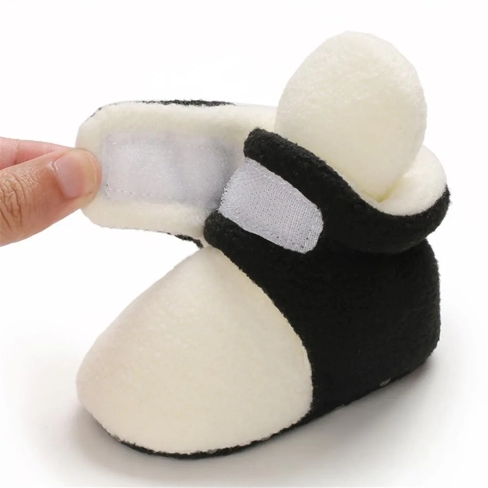 Baby Unisex Color Block Magic Tape Snow Boots Baby Shoes Wholesale