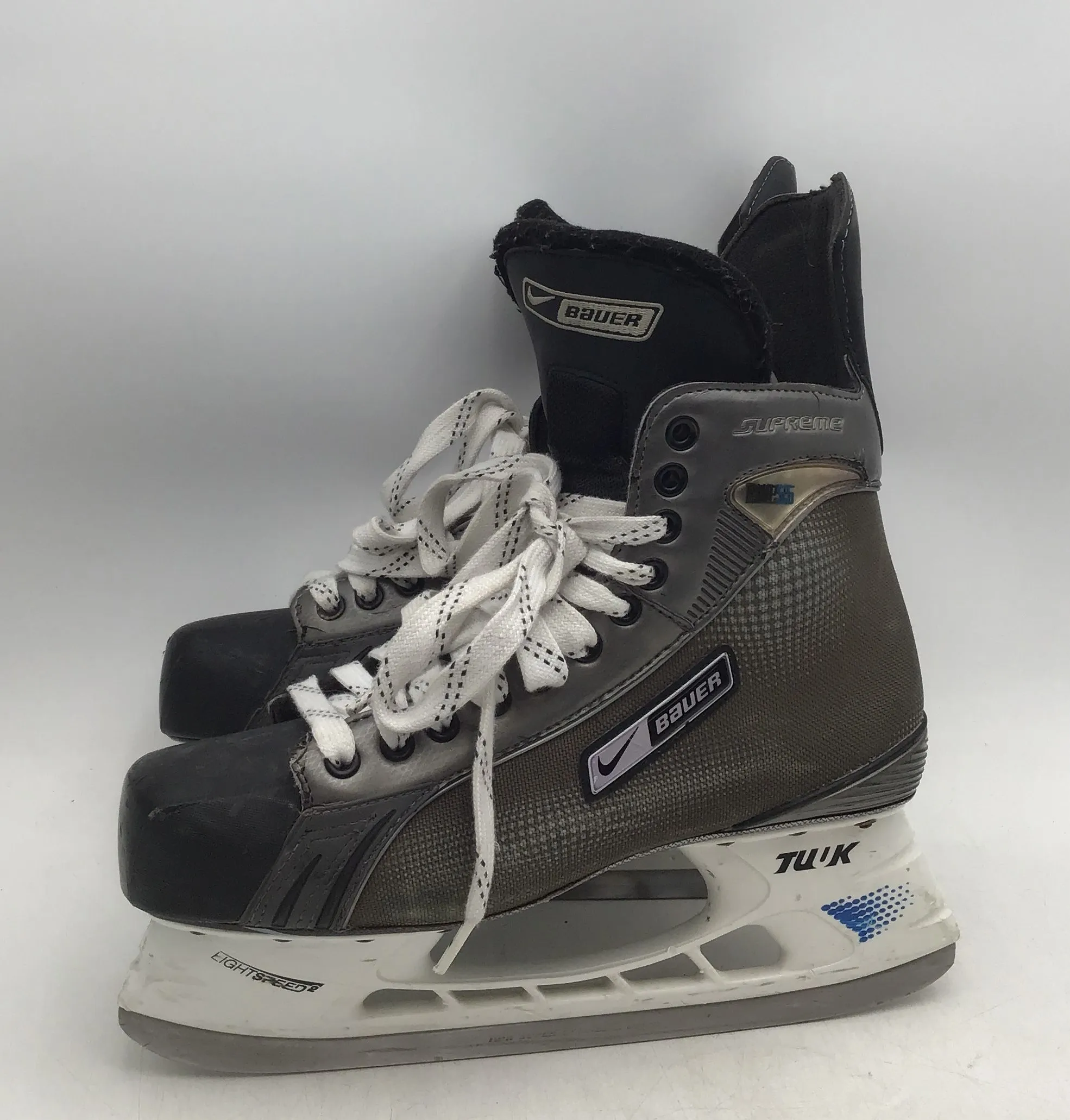Bauer Men's Supreme ONE55 Black Lace-Up Ice Hockey Skate Shoes - Size 11