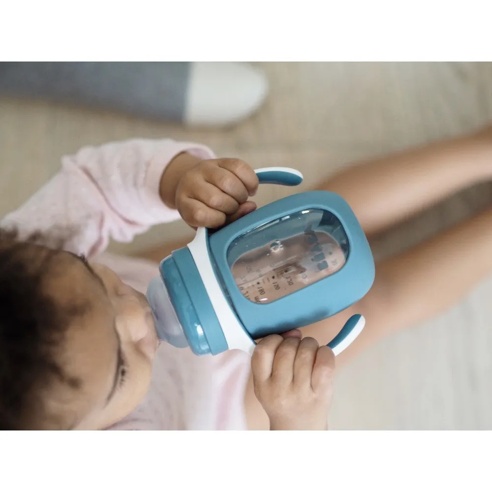 Beaba Glass Baby Bottle - Blue