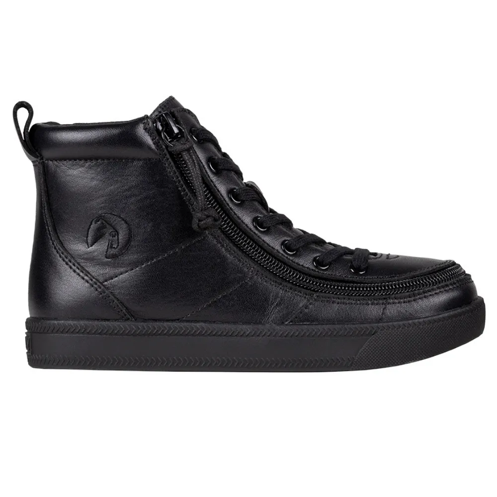 Billy Footwear (Kids) - High Top Leather Black to Floor