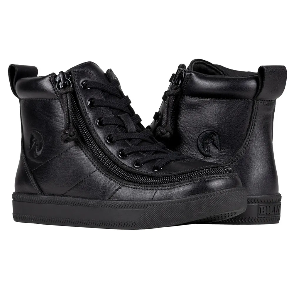 Billy Footwear (Kids) - High Top Leather Black to Floor