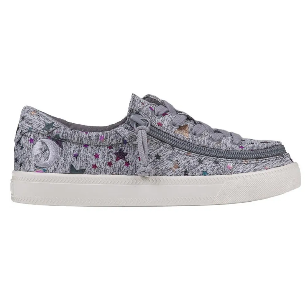 Billy Footwear (Kids)  - Low Top Grey Stars Canvas Shoes CLEARANCE