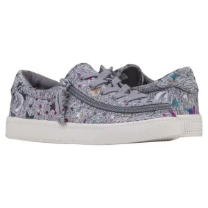 Billy Footwear (Kids)  - Low Top Grey Stars Canvas Shoes CLEARANCE