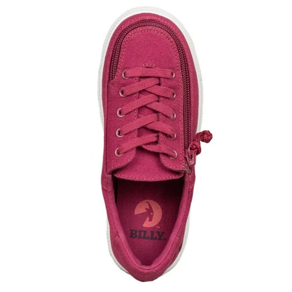 Billy Footwear (Kids)  - Low Top Wine Canvas Shoes CLEARANCE