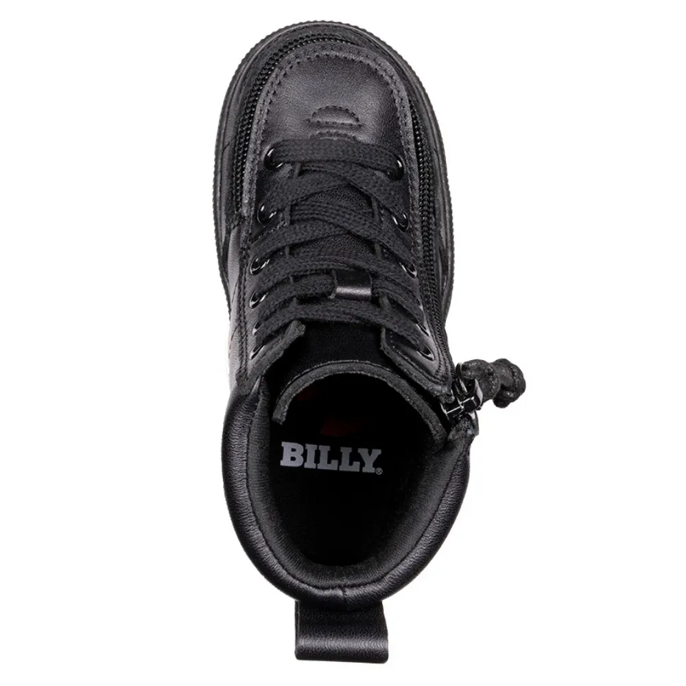 Billy Footwear (Toddlers) - High Top Leather Black to Floor CLEARANCE