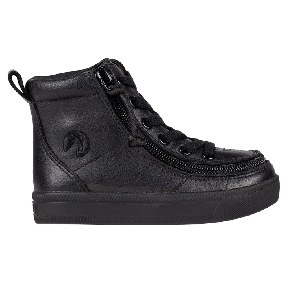 Billy Footwear (Toddlers) - High Top Leather Black to Floor CLEARANCE
