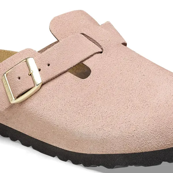 Birkenstock Light Rose Boston Suede Clog|1026171