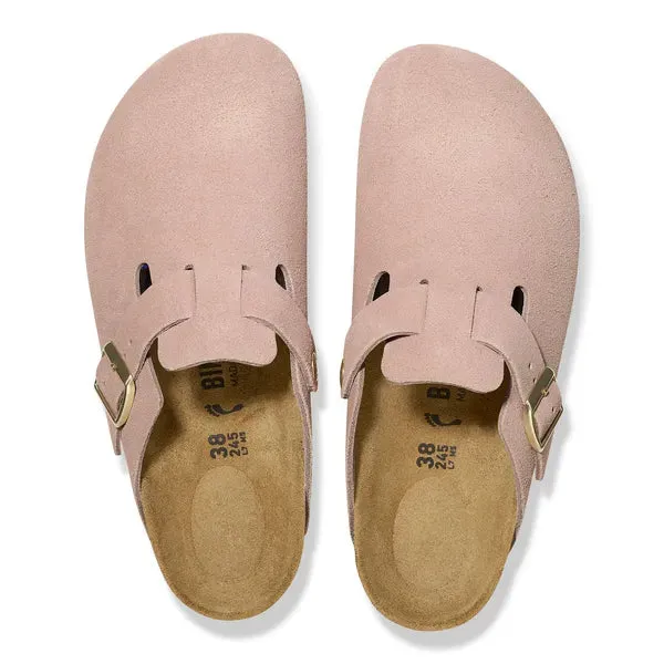Birkenstock Light Rose Boston Suede Clog|1026171