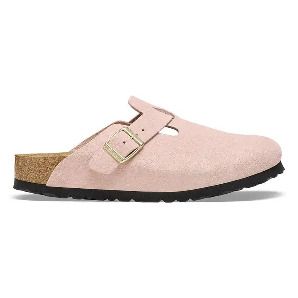 Birkenstock Light Rose Boston Suede Clog|1026171
