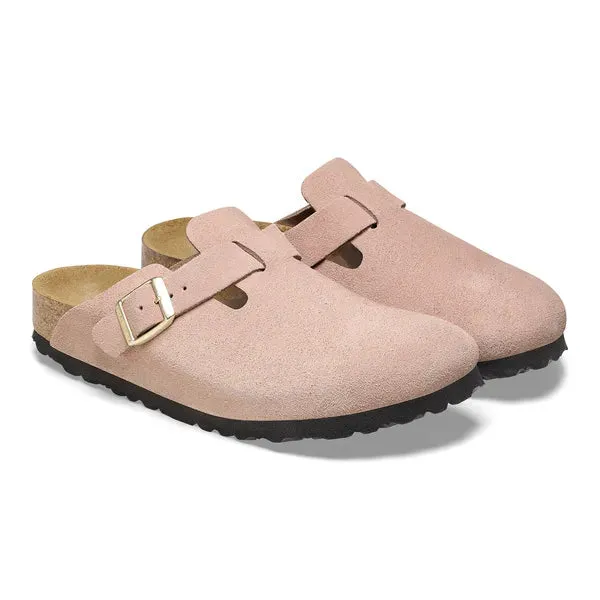 Birkenstock Light Rose Boston Suede Clog|1026171