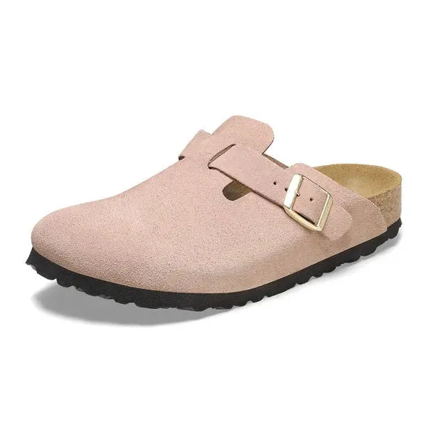 Birkenstock Light Rose Boston Suede Clog|1026171