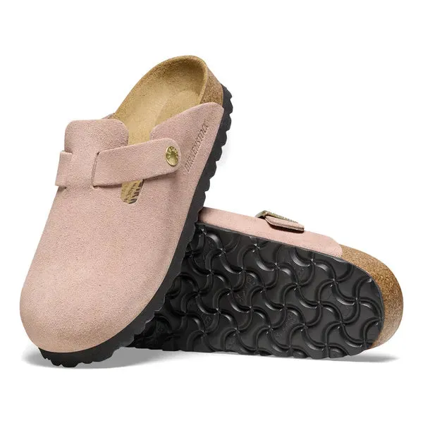 Birkenstock Light Rose Boston Suede Clog|1026171