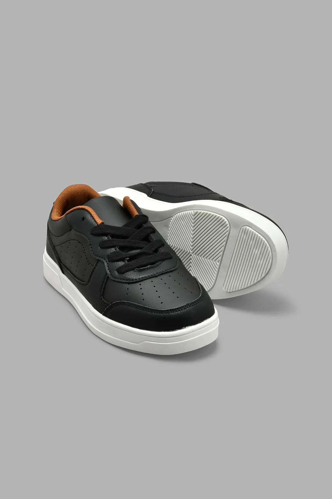 Black Textured Skate Shoe