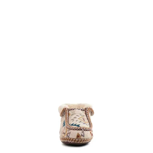 Blazin Roxx Women's Nora Ankle Boot Slippers in Aztec Cream