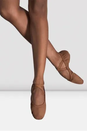Bloch S0284G Girls Performa Cocoa Color Stretch Canvas Ballet Shoes