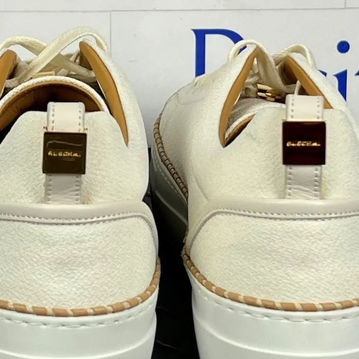 Buscemi Women's Tennis Crepone Off White Leather Sneakers SAMPLE