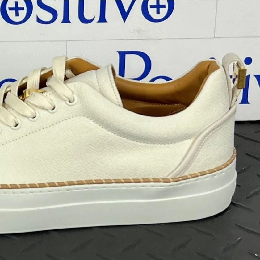 Buscemi Women's Tennis Crepone Off White Leather Sneakers SAMPLE
