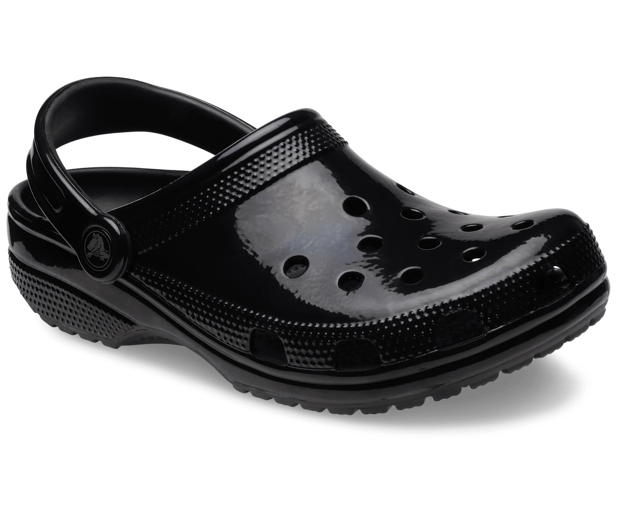 Classic High Shine Clog - black