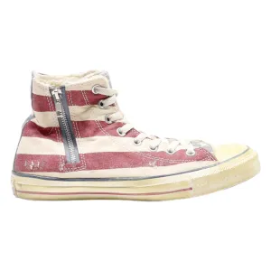 CONVERSE Fleece Lined High Top Trainers Cream Canvas Mens UK 7.5