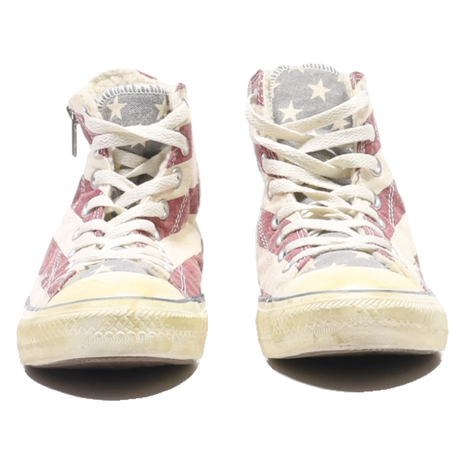 CONVERSE Fleece Lined High Top Trainers Cream Canvas Mens UK 7.5