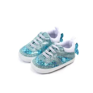 COTTNBABY Fish Tail Trim Sparkle Baby Crib Shoes