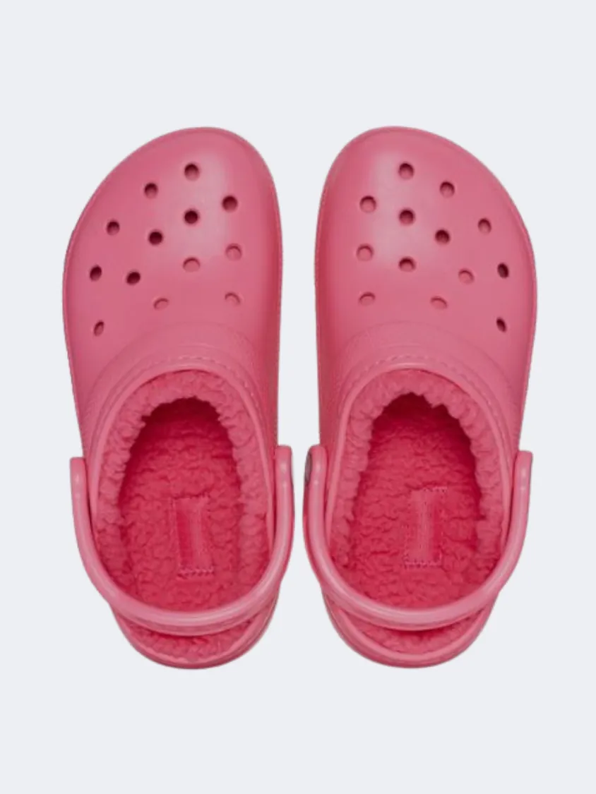 Crocs Classic Lined Clog Unisex Lifestyle Slippers Pink