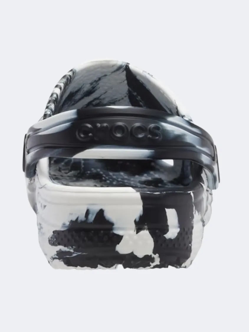 Crocs Classic Marbled Kids Unisex Lifestyle Slippers Black/White