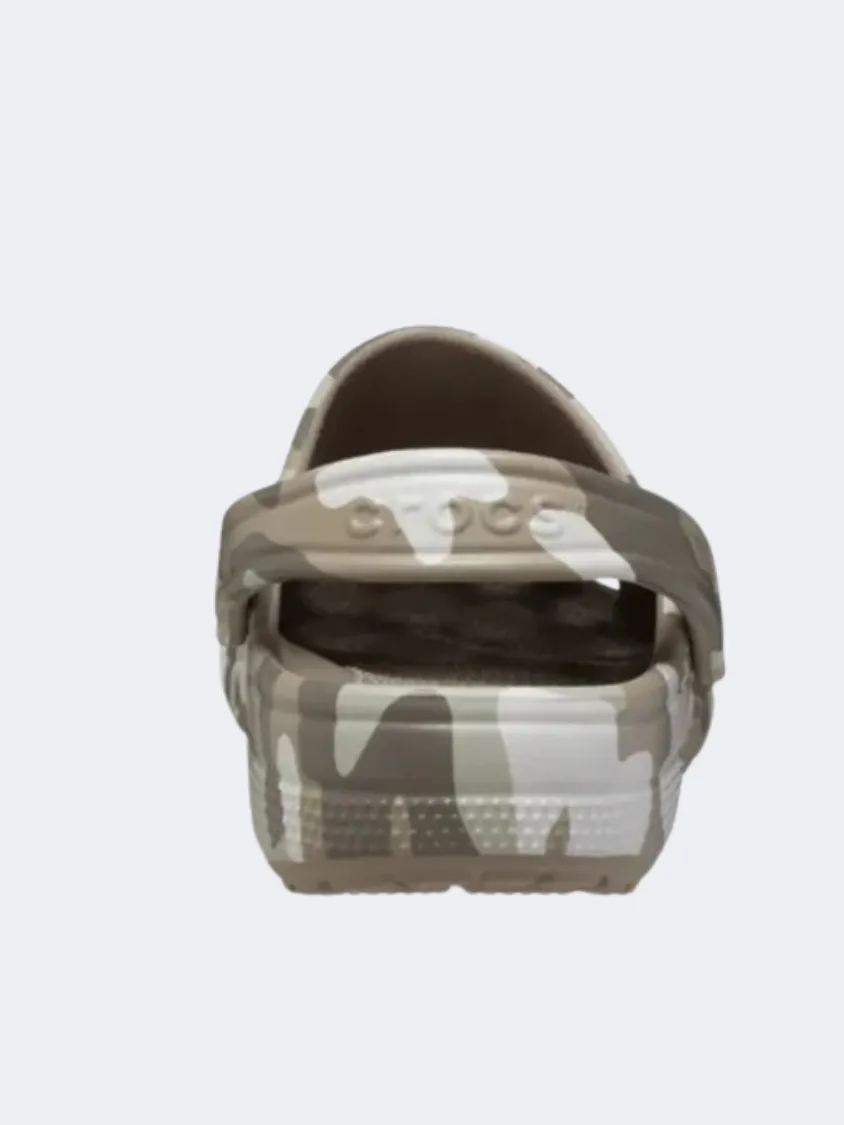 Crocs Classic Printed Unisex Lifestyle Slippers Chai/Tan