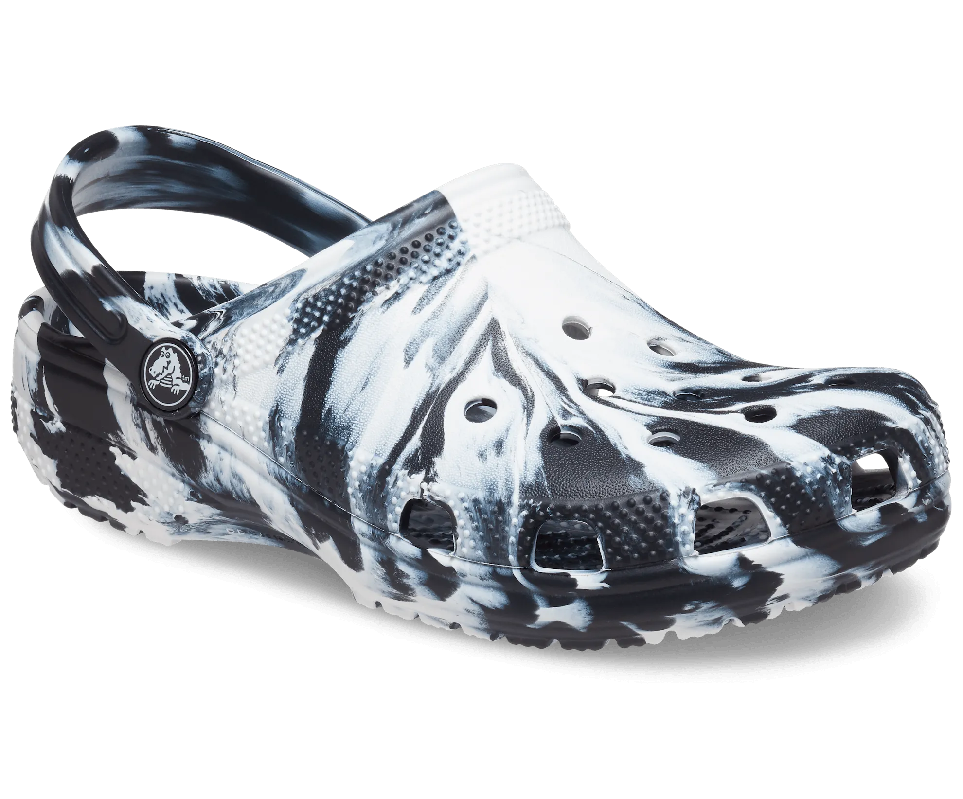 Crocs Kids Classic Marbled Clog - Black