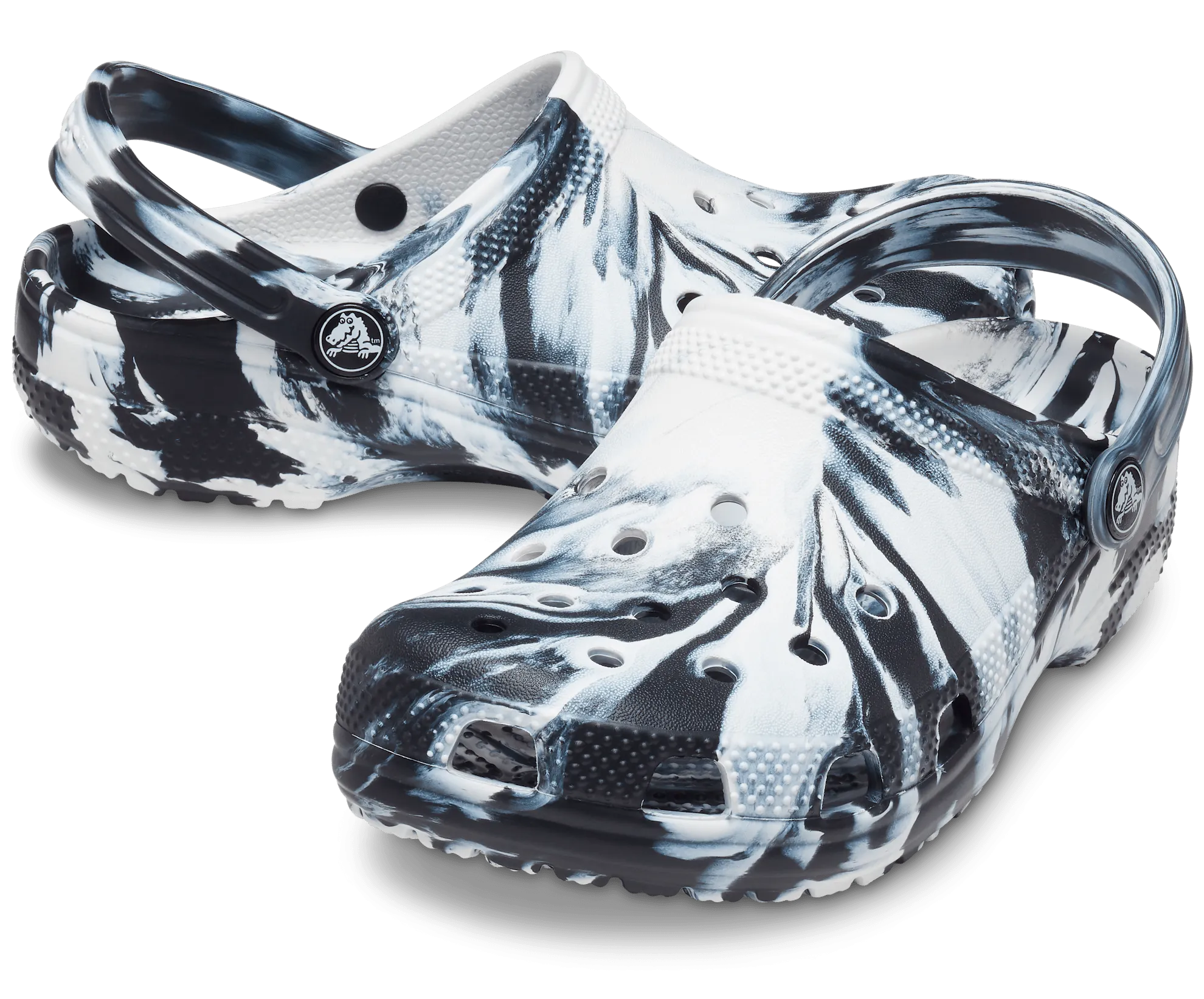 Crocs Kids Classic Marbled Clog - Black