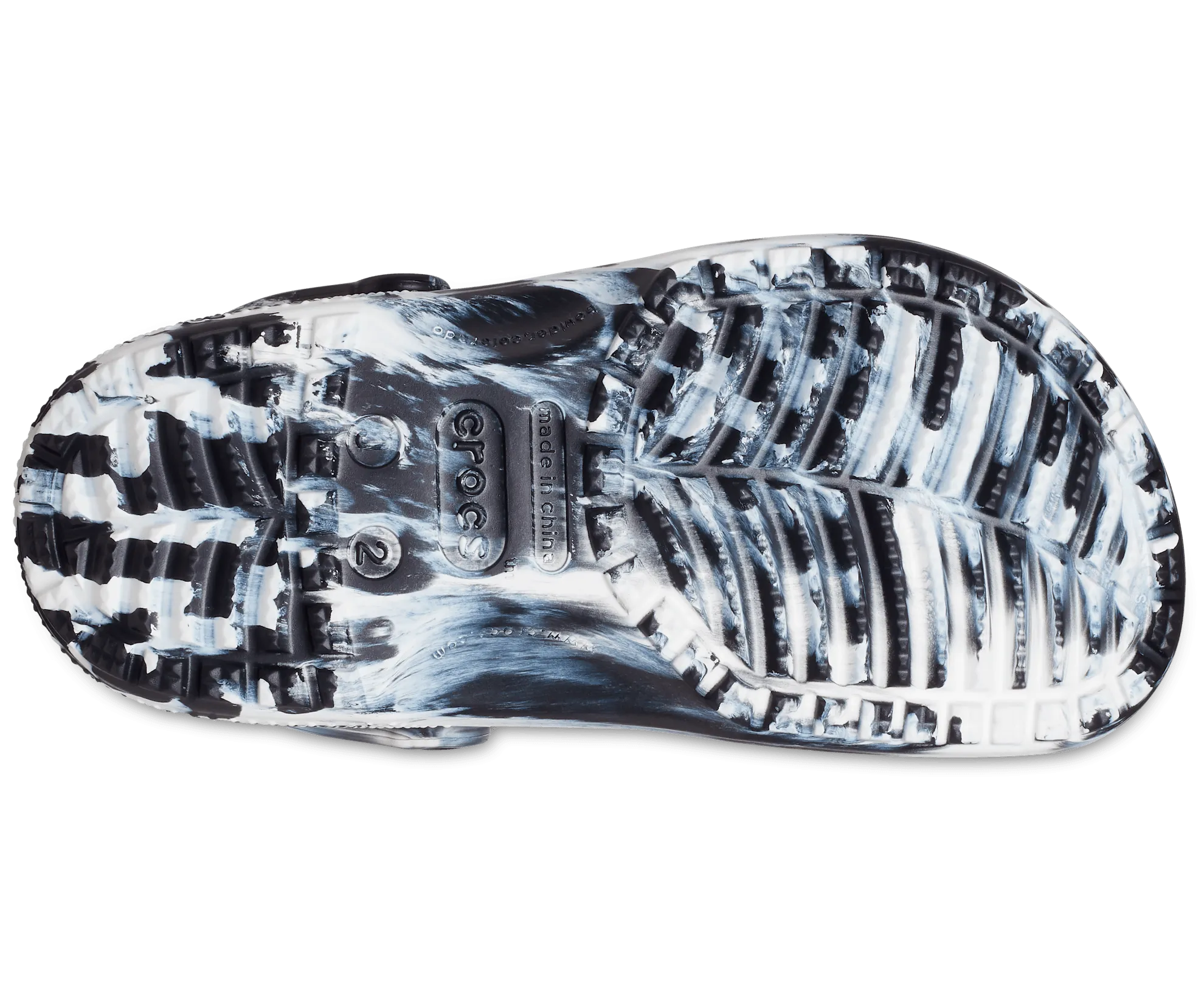 Crocs Kids Classic Marbled Clog - Black