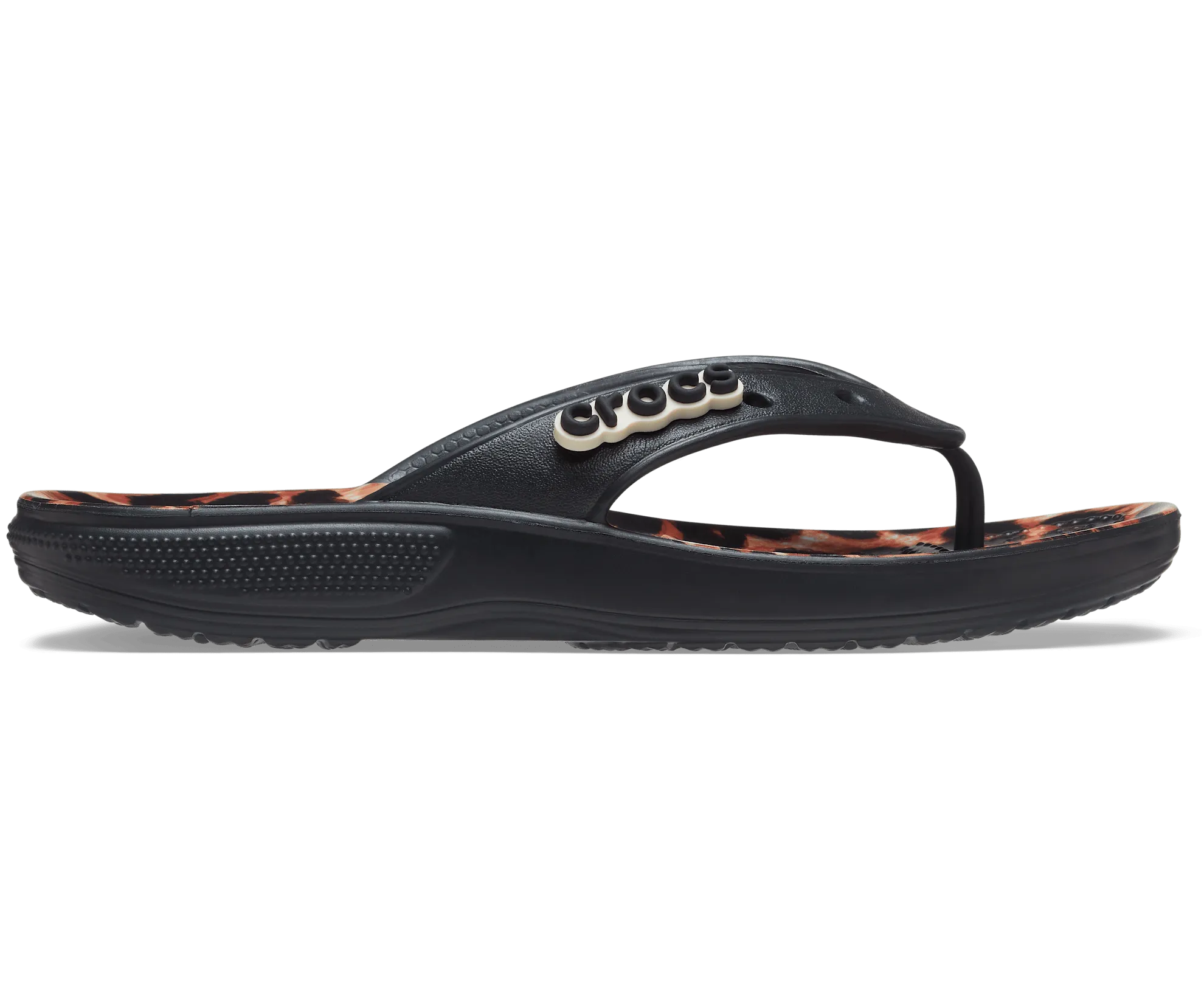 Crocs Unisex Classic Animal Remix Flip Flop - Black