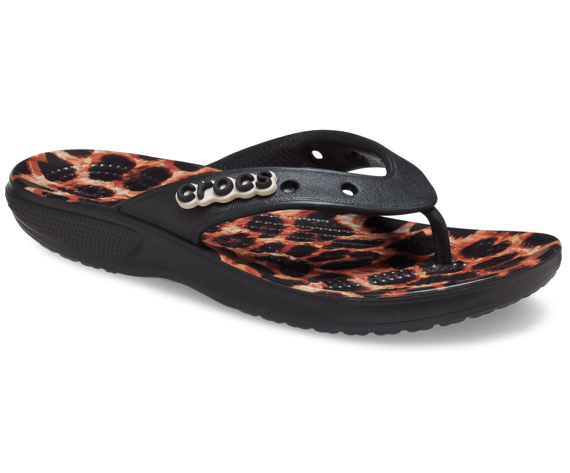 Crocs Unisex Classic Animal Remix Flip Flop - Black